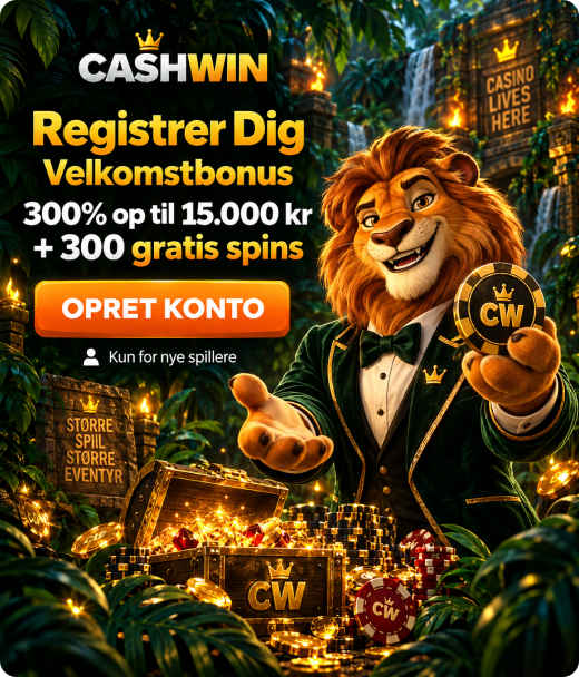 Cashwin Casino registrering og velkomstbonus